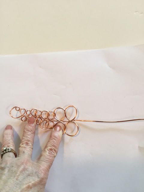 Karen Meador, Ph.D.'s Loopy Loo Graduated Wire Bracelet - , Contemporary Wire Jewelry, Loops, Wire Loop, Wrapped Wire Loop, Spirals, Wire Spiral, Spiral Wire Wrap, make 2 more loops